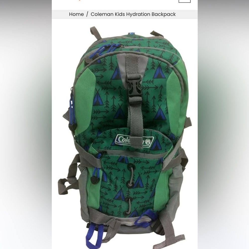 Coleman Backpack Without Hydration Bladder, Green